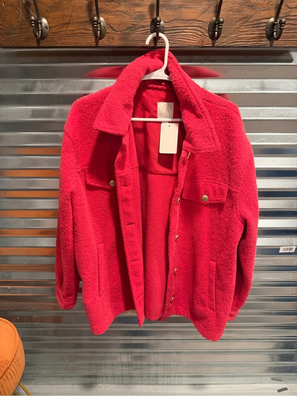 Joie woman’s large pink shacket